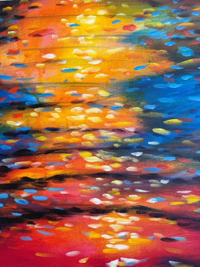 Gerrit Greve (1948-2024, Cardiff by the Sea, CA) Original Acrylic Painting On Canvas Titled 'Water 08' 2014 Signed Verso 20 X 16 Estimate $2,200 [Photo 3]