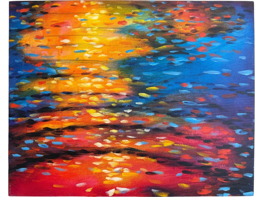 Gerrit Greve (1948-2024, Cardiff by the Sea, CA) Original Acrylic Painting On Canvas Titled 'Water 08' 2014 Signed Verso 20 X 16 Estimate $2,200