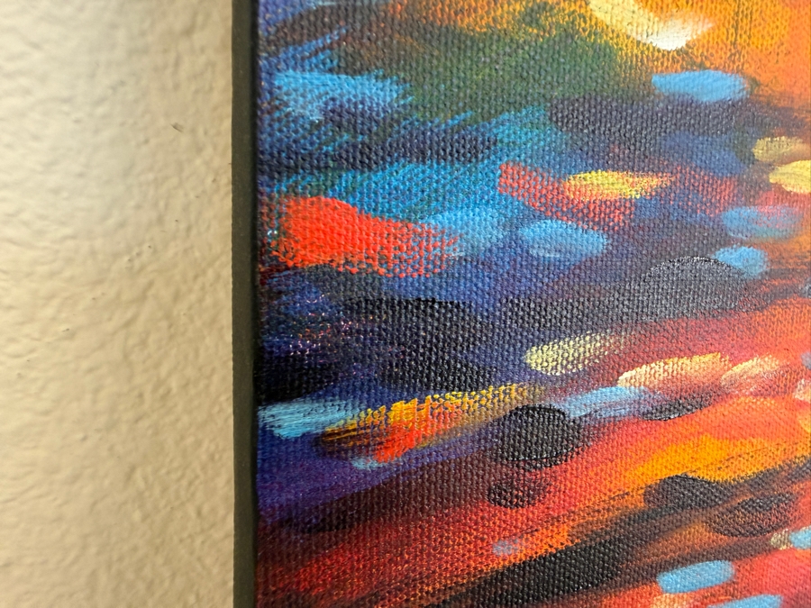 Gerrit Greve (1948-2024, Cardiff by the Sea, CA) Original Acrylic Painting On Canvas Titled 'Water 08' 2014 Signed Verso 20 X 16 Estimate $2,200 [Photo 4]