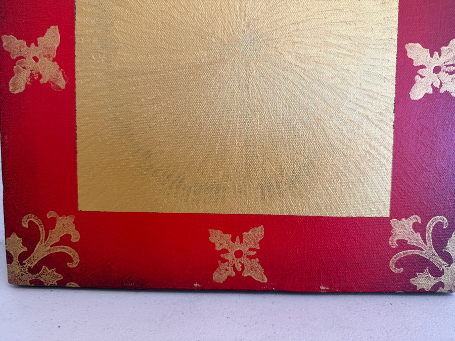 Gerrit Greve (1948-2024, Cardiff by the Sea, CA) Original Acrylic Painting On Canvas Untitled Unsigned With COA 12 X 12 Estimate $175 - $250 [Photo 4]