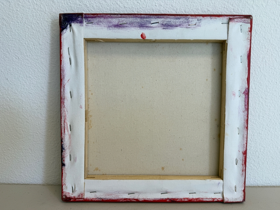 Gerrit Greve (1948-2024, Cardiff by the Sea, CA) Original Acrylic Painting On Canvas Untitled Unsigned With COA 12 X 12 Estimate $175 - $250 [Photo 6]