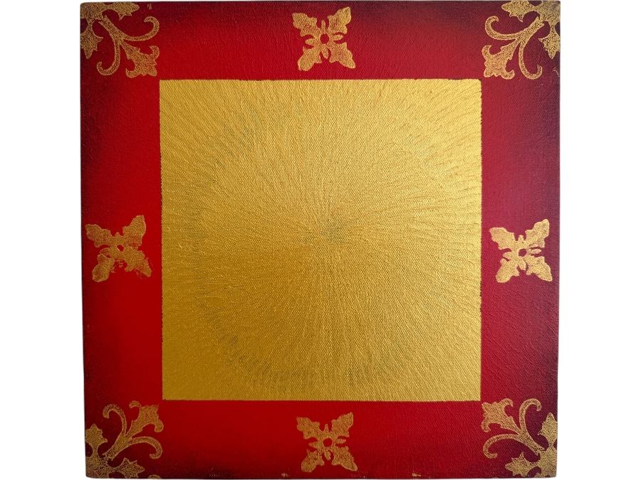 Gerrit Greve (1948-2024, Cardiff by the Sea, CA) Original Acrylic Painting On Canvas Untitled Unsigned With COA 12 X 12 Estimate $175 - $250