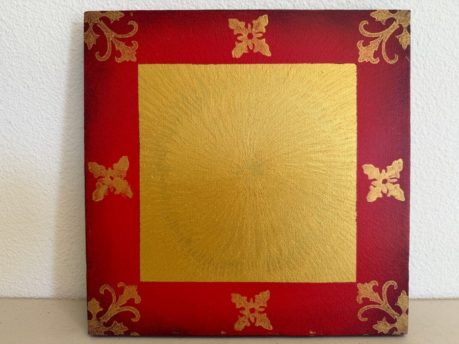 Gerrit Greve (1948-2024, Cardiff by the Sea, CA) Original Acrylic Painting On Canvas Untitled Unsigned With COA 12 X 12 Estimate $175 - $250 [Photo 2]
