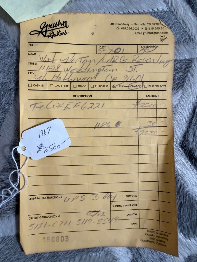 Vintage 1967 Fender Transition Telecaster Electric Guitar from Wade Norton's Personal Collection with Purchase Receipt - Appraised by Norman's Rare Guitars in 2011 for $3,500 (Appraisal Included)
 [Photo 19]