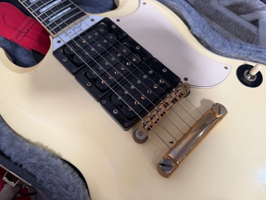 Vintage 1992 Gibson 1962 Les Paul Custom Reissue 90421406 from Wade Norton's Personal Collection - Primary Guitar Used on the Triple-Platinum Papa Roach Debut Album Infest - Used Extensively as a Primary Studio Tool at NRG Recording [Photo 6]