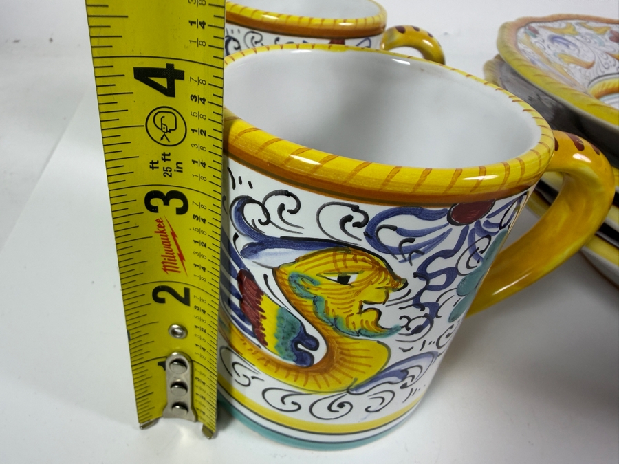 Just Added - Italian Deruta (4) Coffee Cups and (4) 10' Bowls [Photo 8]