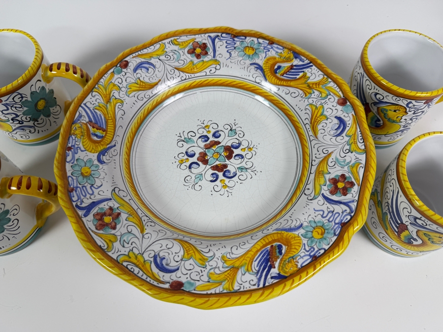 Just Added - Italian Deruta (4) Coffee Cups and (4) 10' Bowls [Photo 3]