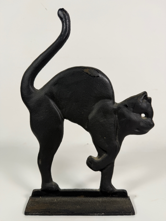 Just Added - Vintage Cast Iron Cat Doorstop 8W X 11.25H [Photo 3]