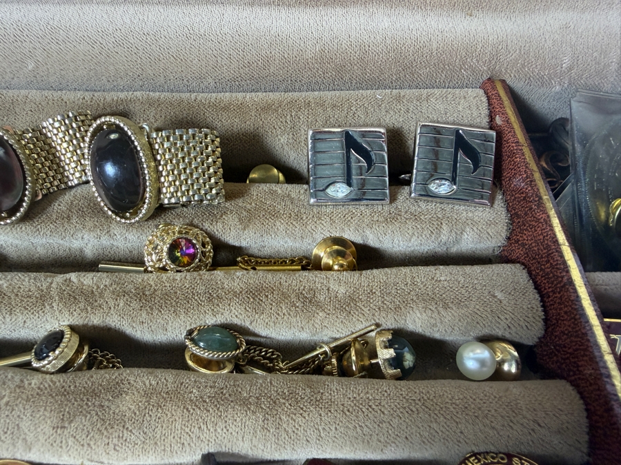 Just Added - Collection of Dr. Robert C. Tausworthe's Vintage Cufflinks, Tie Clips and Pins [Photo 4]
