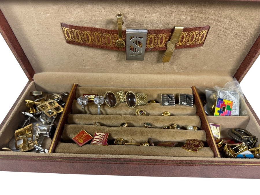 Just Added - Collection of Dr. Robert C. Tausworthe's Vintage Cufflinks, Tie Clips and Pins