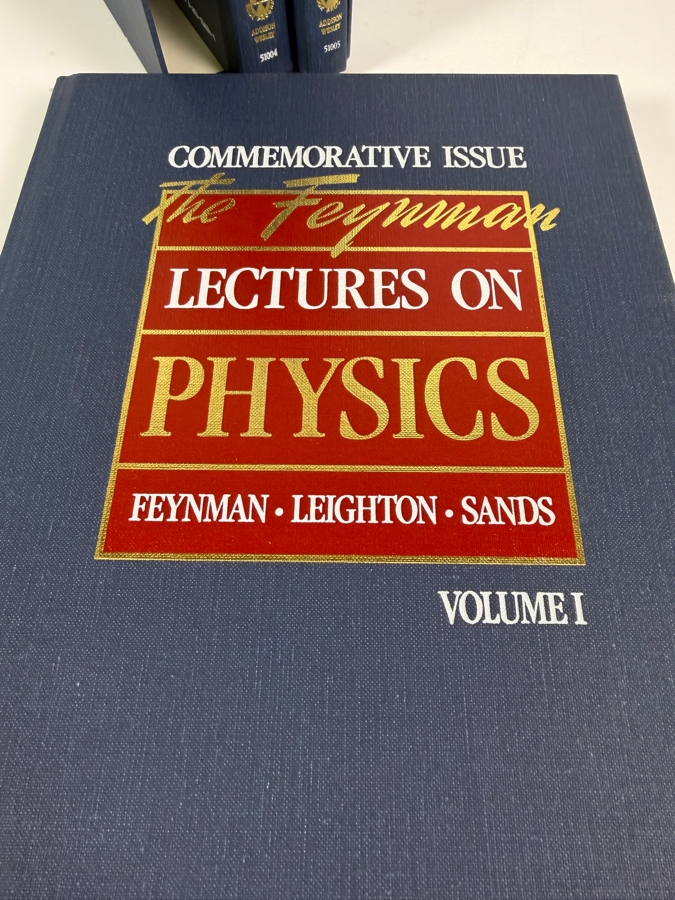 Just Added - Vintage 1989 Commemorative Issue Three-Volume Boxed Hardcover Book Set of The Feynman Lectures on Physics [Photo 9]