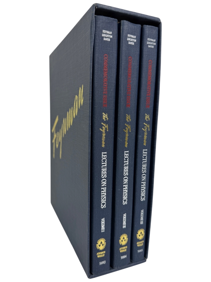 Just Added - Vintage 1989 Commemorative Issue Three-Volume Boxed Hardcover Book Set of The Feynman Lectures on Physics