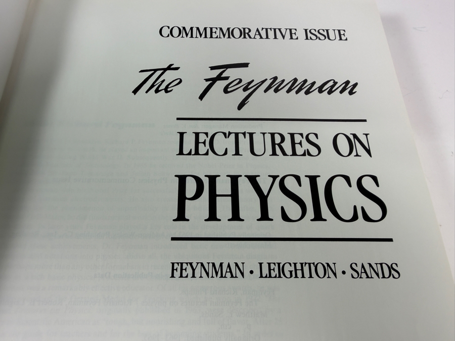 Just Added - Vintage 1989 Commemorative Issue Three-Volume Boxed Hardcover Book Set of The Feynman Lectures on Physics [Photo 5]