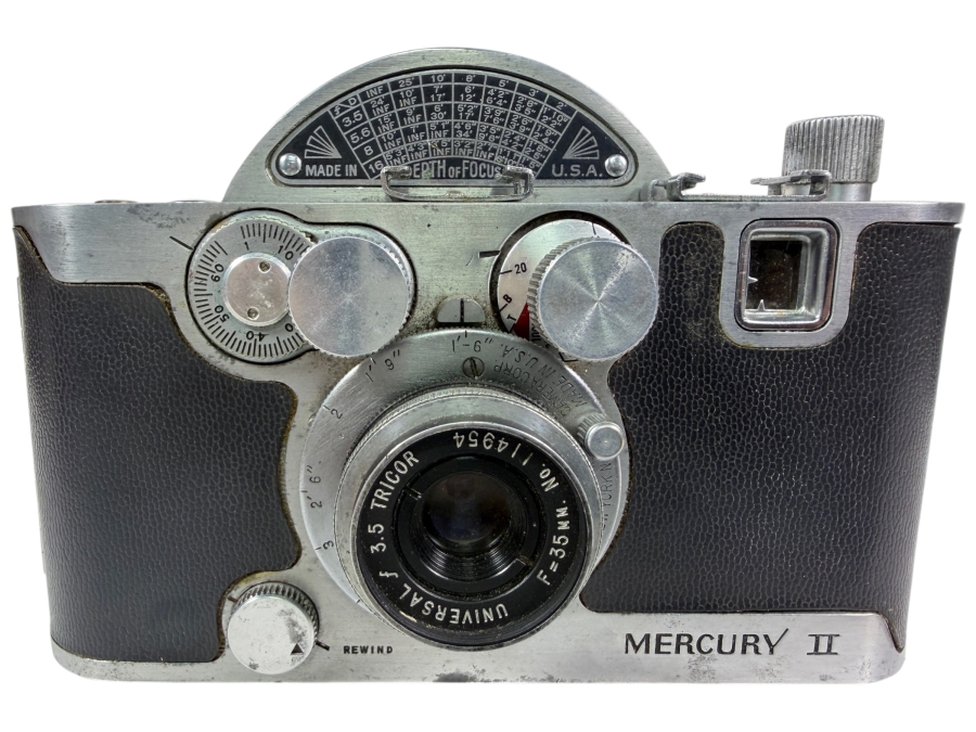 Just Added - Vintage Univex Mercury II (Model CX) Half-Frame 35mm Film Camera Manufactured by the Universal Camera Corp.