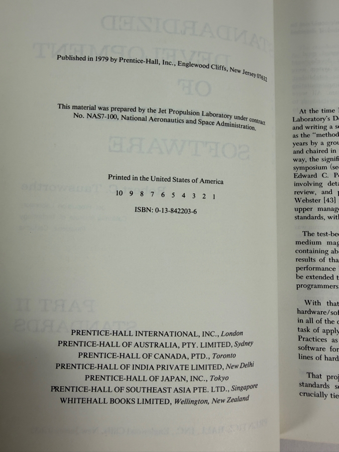 Just Added - Two Hardcover Volumes of Standardized Development of Computer Software by Robert C. Tausworthe Published by Prentice-Hall in the Late 1970s [Photo 5]