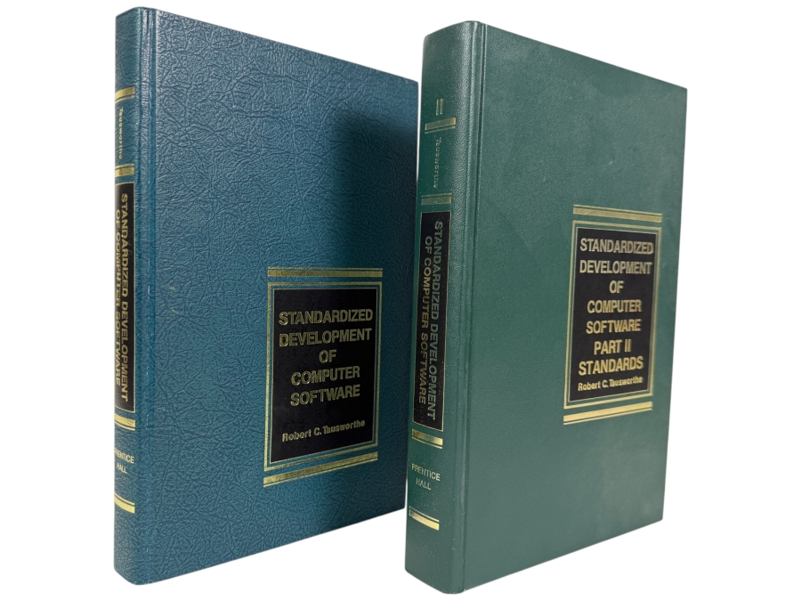 Just Added - Two Hardcover Volumes of Standardized Development of Computer Software by Robert C. Tausworthe Published by Prentice-Hall in the Late 1970s