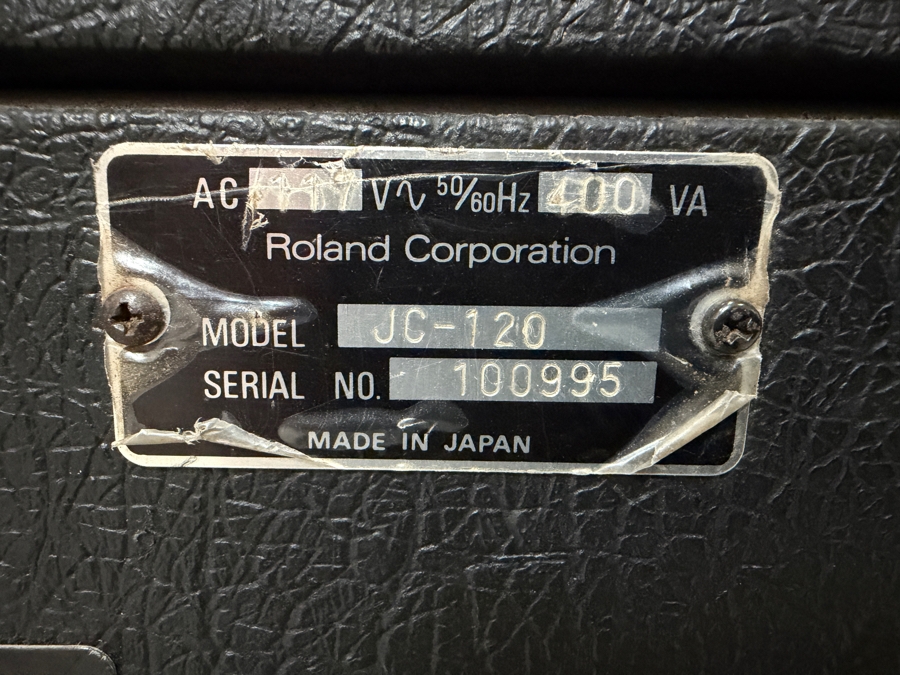Vintage 1979 Roland JC-120 Jazz Chorus Combo 100065 Solid-State Amplifier from Wade Norton's Personal Collection [Photo 12]