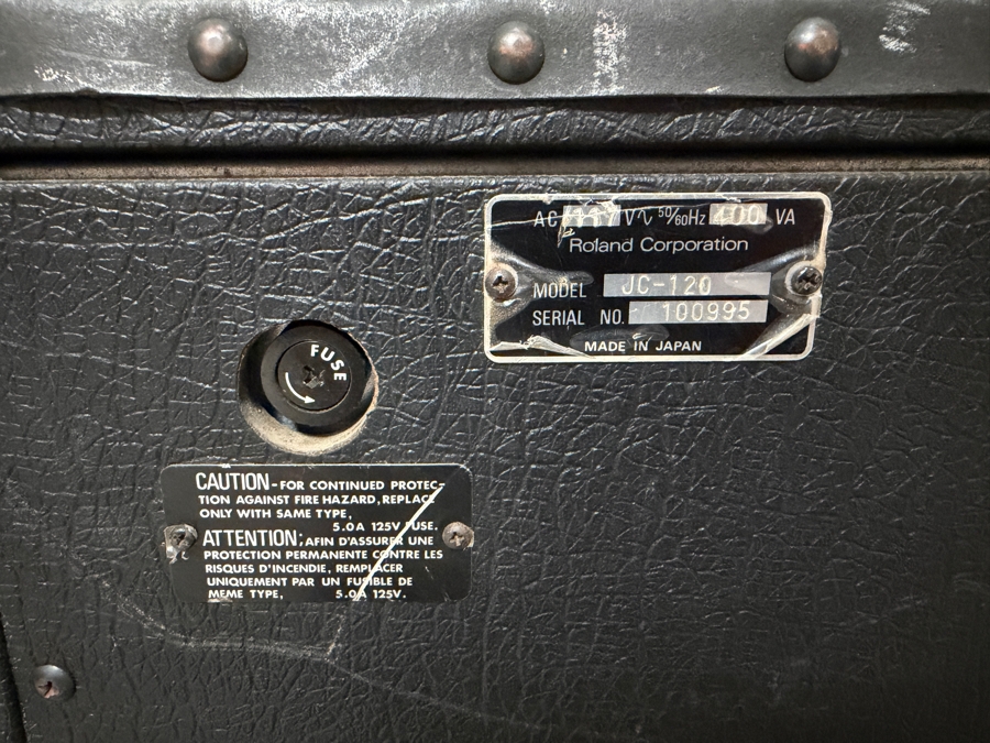 Vintage 1979 Roland JC-120 Jazz Chorus Combo 100065 Solid-State Amplifier from Wade Norton's Personal Collection [Photo 11]