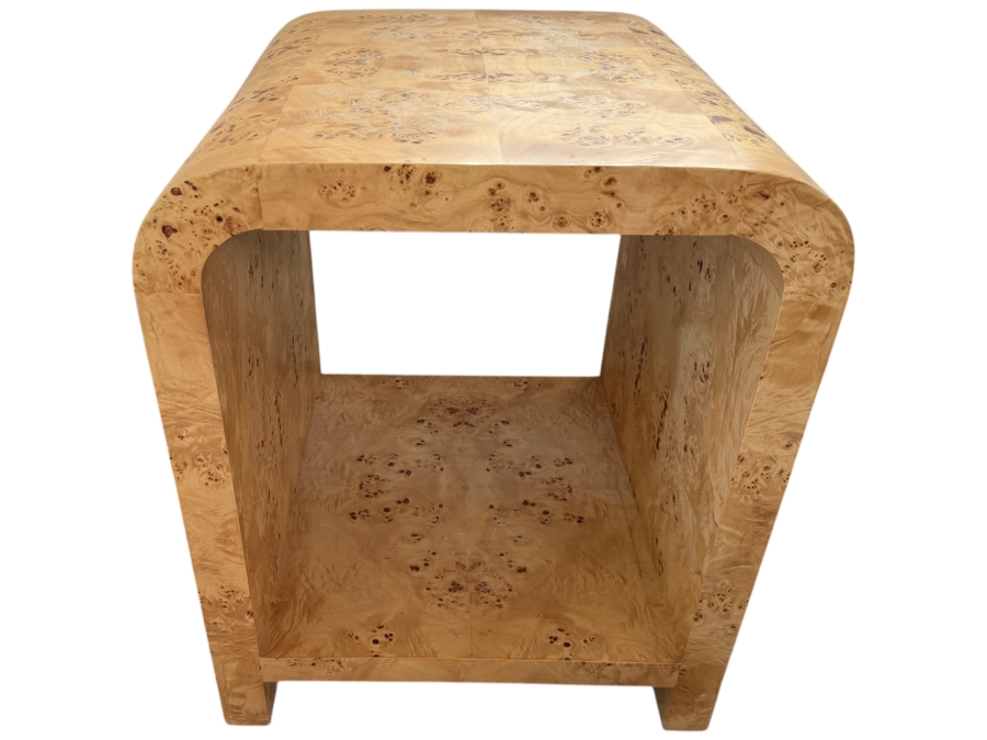 Pair Of Worlds Away Putnam Burl Wood Side Tables Retail $3,200/Pair