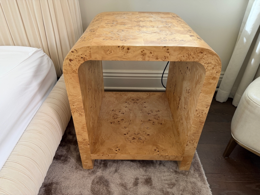Pair Of Worlds Away Putnam Burl Wood Side Tables Retail $3,200/Pair [Photo 2]