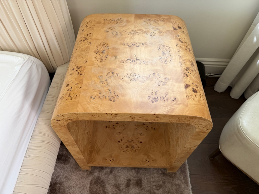 Pair Of Worlds Away Putnam Burl Wood Side Tables Retail $3,200/Pair [Photo 4]