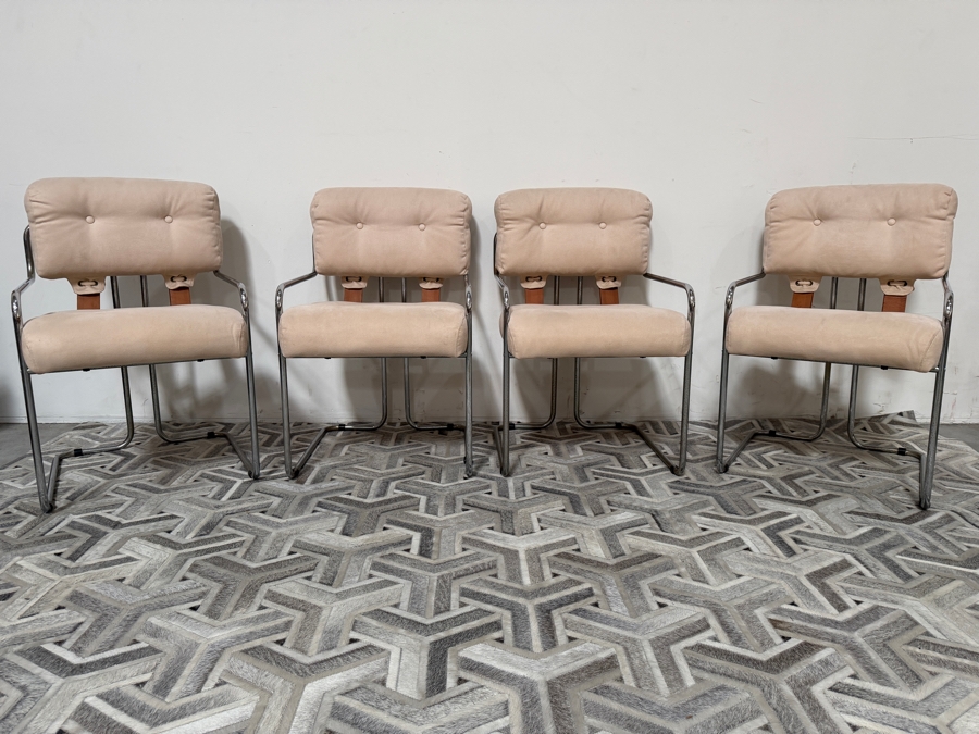 Set of 4 Guido Faleschini For I4 Mariani Tucroma Chairs [Photo 9]