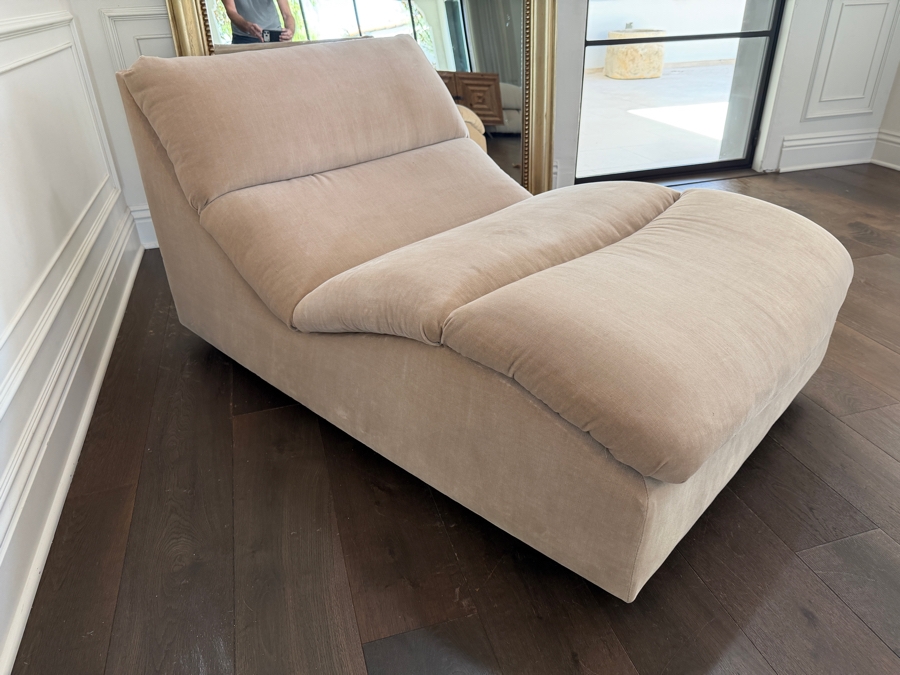 Night Palm Custom Sculptural Velvet Regency Wave Chaise Lounge 36W X 60D X 36H Retails $6,000 [Photo 5]