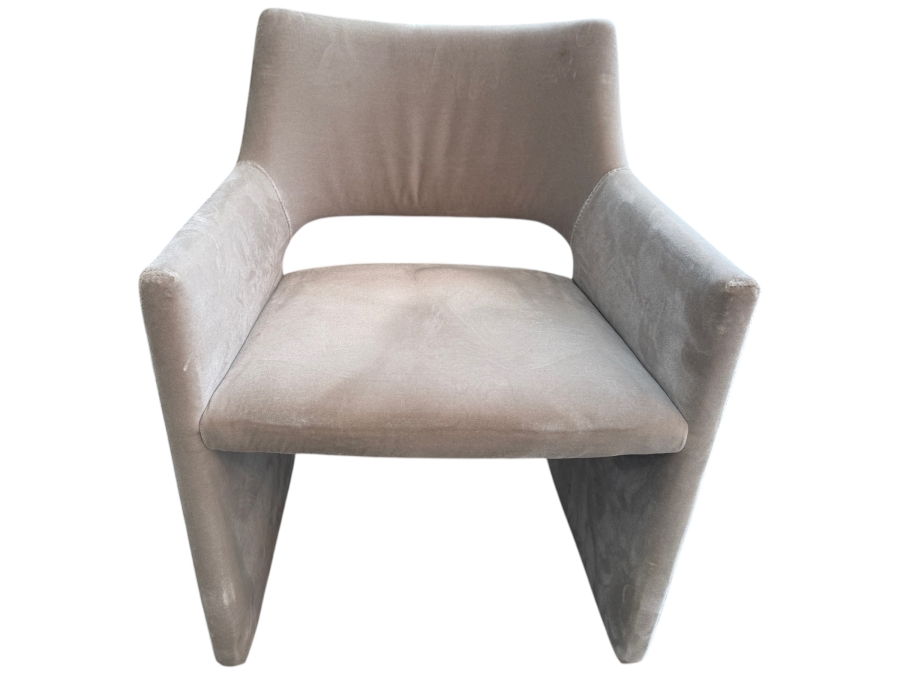 Set of 8 CB2 'Foley' Grey Faux Mohair Dining Armchairs Retail $400/Chair $3,200 Total