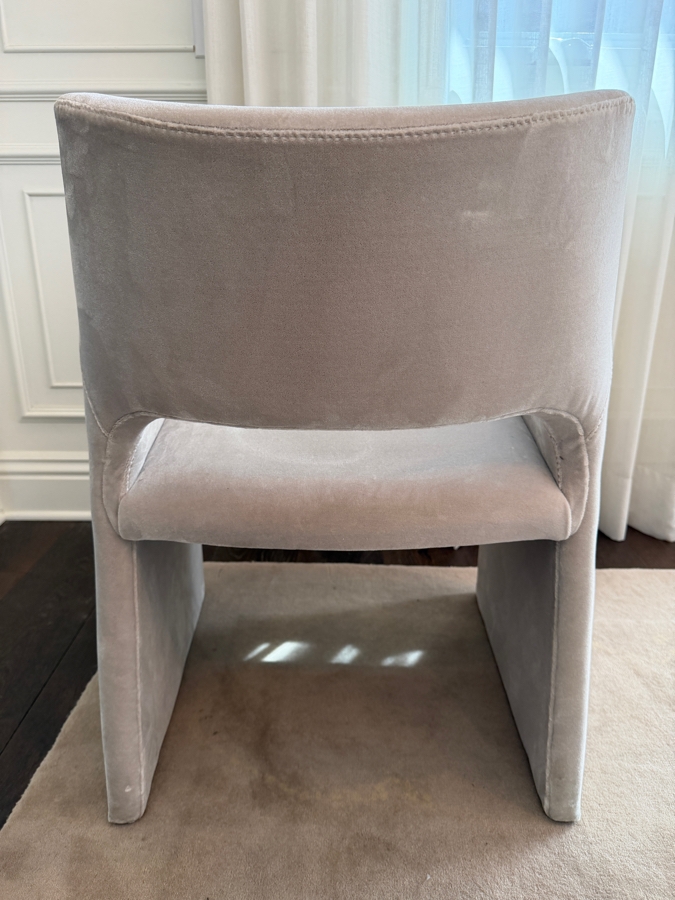 Set of 8 CB2 'Foley' Grey Faux Mohair Dining Armchairs Retail $400/Chair $3,200 Total [Photo 5]