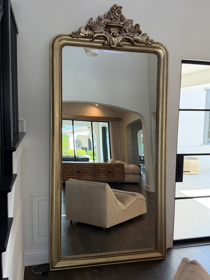 Restoration Hardware 'Louis Philippe Gilt' Grand Floor Mirror 55W X 115H Retail $4,115 [Photo 2]