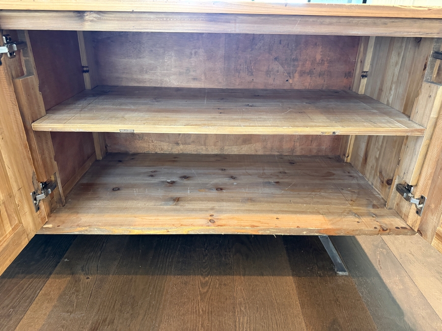 Noir Furniture 'Warus' Reclaimed Solid Pine Sideboard Credenza 88W X 22D X 31H Retail $4,119 [Photo 6]