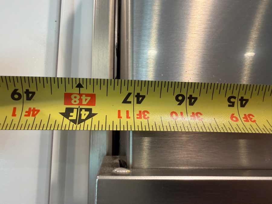 KitchenAid 48' Built-In Side-by-Side Refrigerator (Model: KBSN608ESS00) 48W X 84H Retail $10,899 [Photo 10]