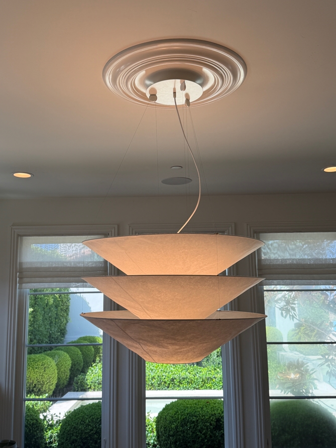 Ingo Maurer Floatation Handcrafted Japanese Washi Paper Tiered Pendant Light Sculpture 27W X 45H Retail $3,500 [Photo 4]