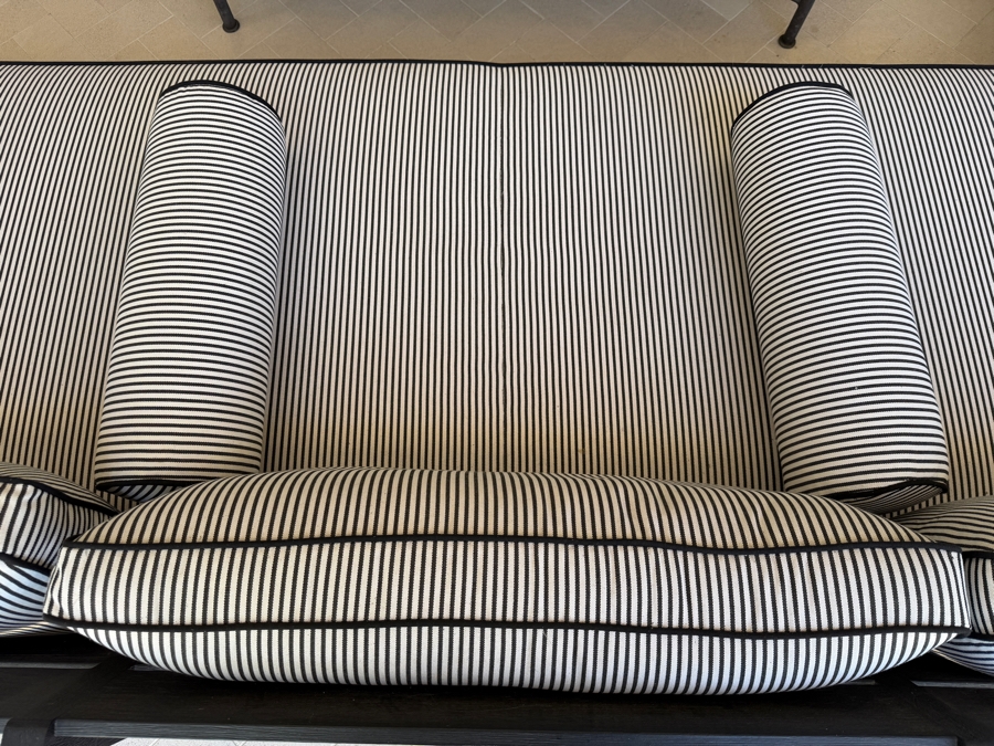 Restoration Hardware Maya Teak (Painted Black) Modular U-Shaped Outdoor Sectional Sofa Arrangement 130' X 137' X 130' Retails $35,000 [Photo 7]