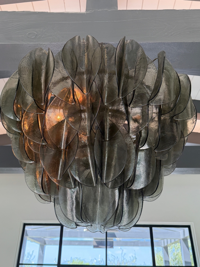 Contemporary Smoked Rondini Murano Glass Petal Cascade Chandelier 32W X 36H Retails $8,500  [Photo 6]