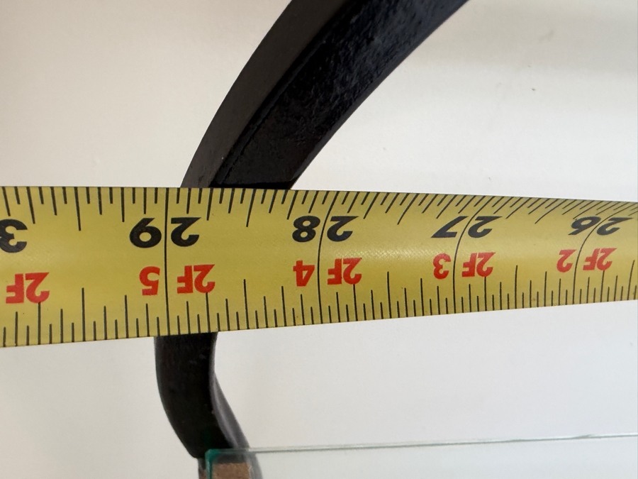 Mid-Century Modern Style Wrought Iron Three-Tiered Glass Étagère Shelves 29W X 11D X42H [Photo 4]