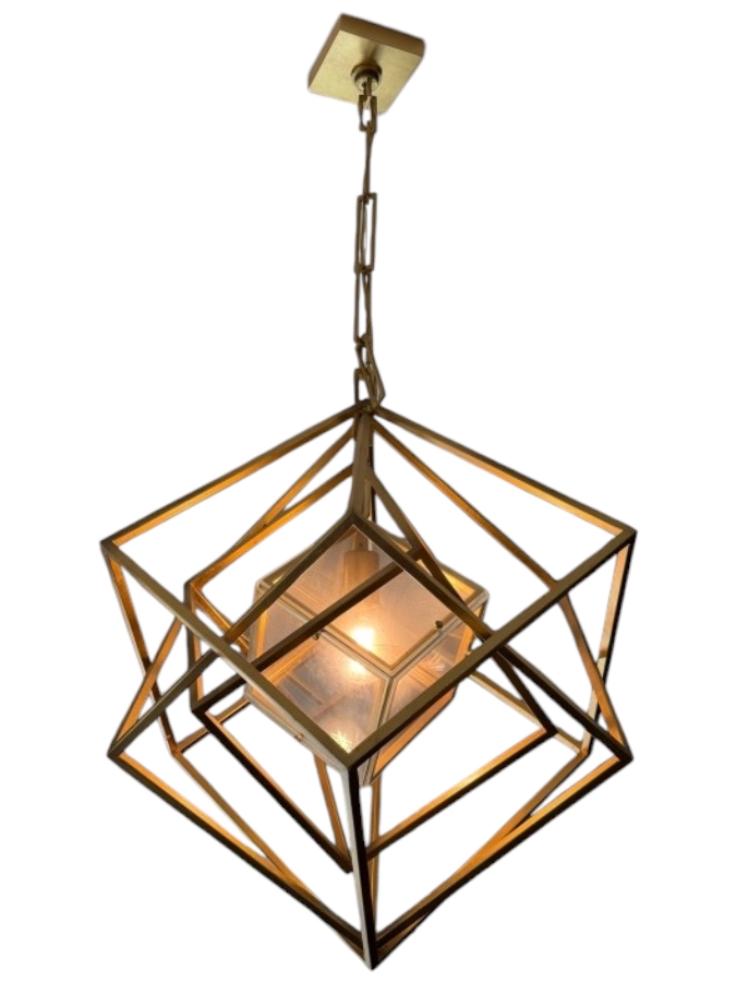 Kelly Wearstler Cubist Small Chandelier In Gild 22.5'W X 25.75'- 42'H Retail $1,699