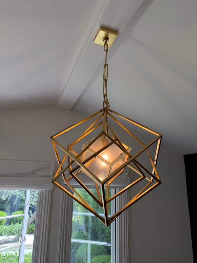 Kelly Wearstler Cubist Small Chandelier In Gild 22.5'W X 25.75'- 42'H Retail $1,699 [Photo 2]