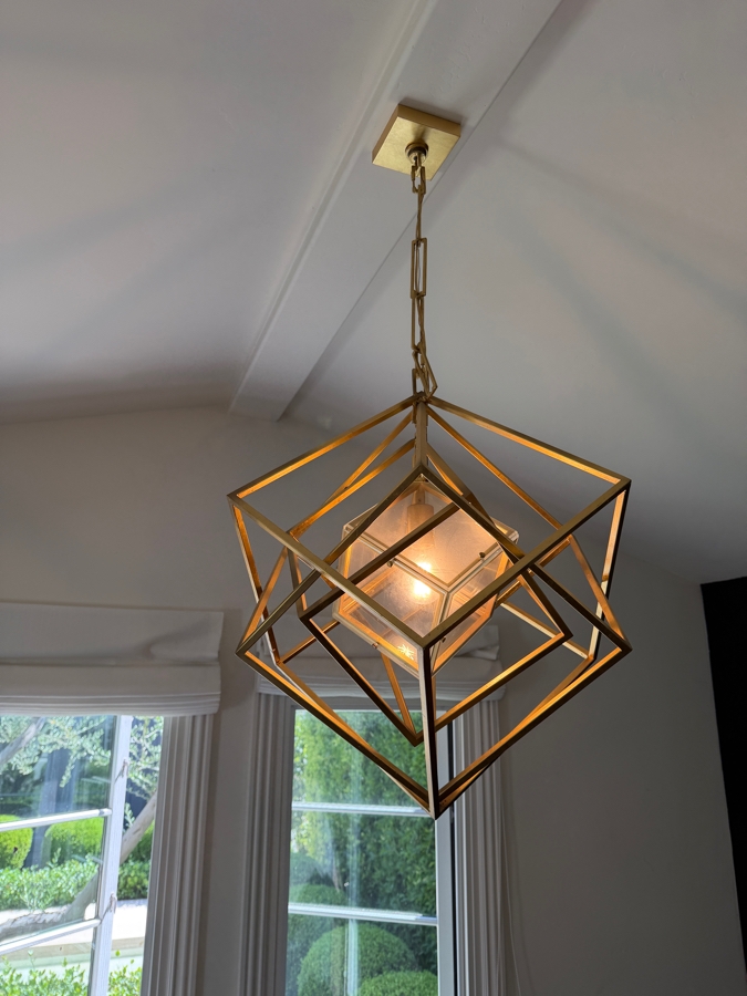 Kelly Wearstler Cubist Small Chandelier In Gild 22.5'W X 25.75'- 42'H Retail $1,699 [Photo 3]