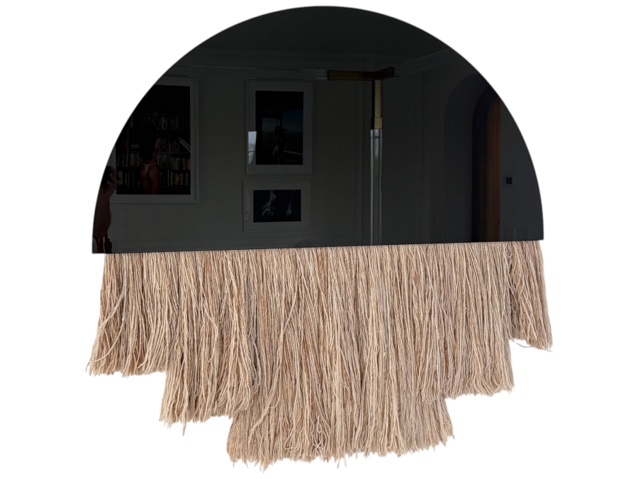 Half Moon Mirror Created by the Design Studio Ben & Aja Blanc 46'W X 43'H Retails $3,200