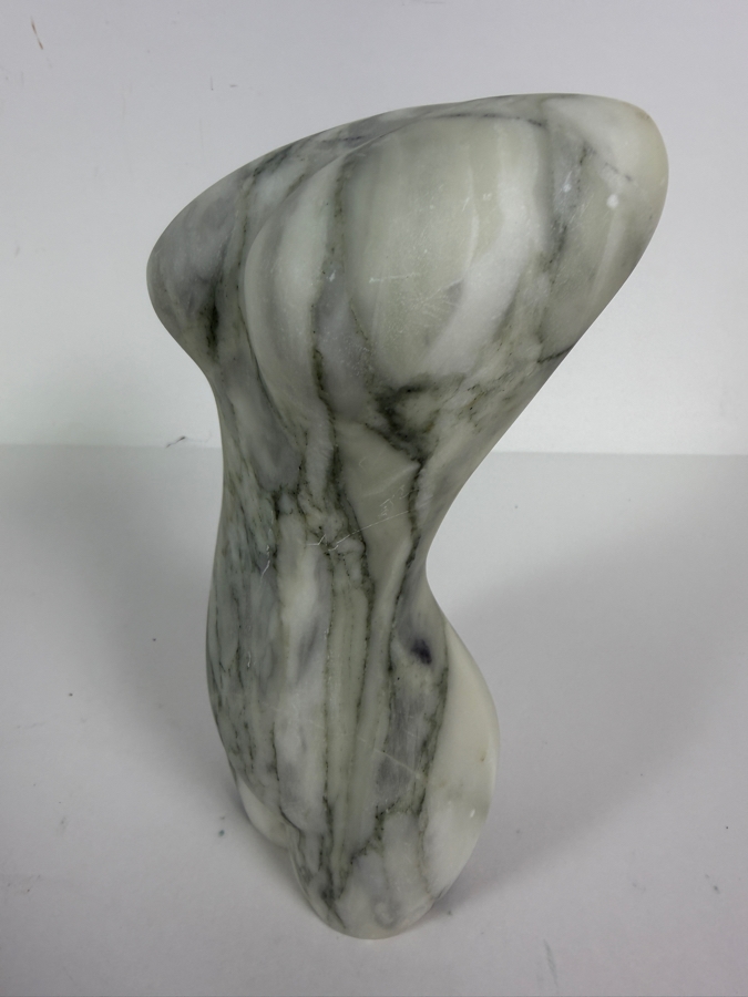 Hand-Carved Solid Zebra Marble Standing Lady Figure and Laying Lady Figure by BE Home Collections 8'H Retails $750 [Photo 8]