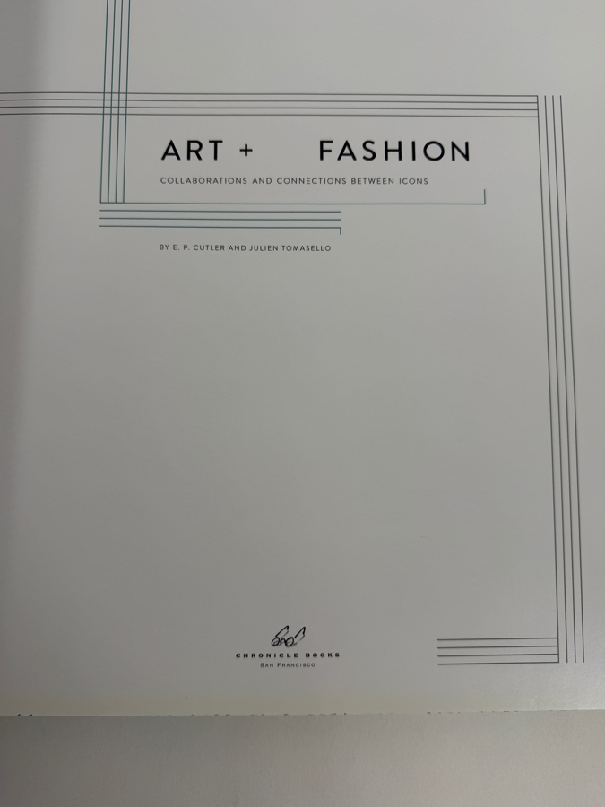 Hardcover Book Art + Fashion: Collaborations and Connections Between Icons by E.P. Cutler and Julien Tomasello Retails $85.00 [Photo 3]