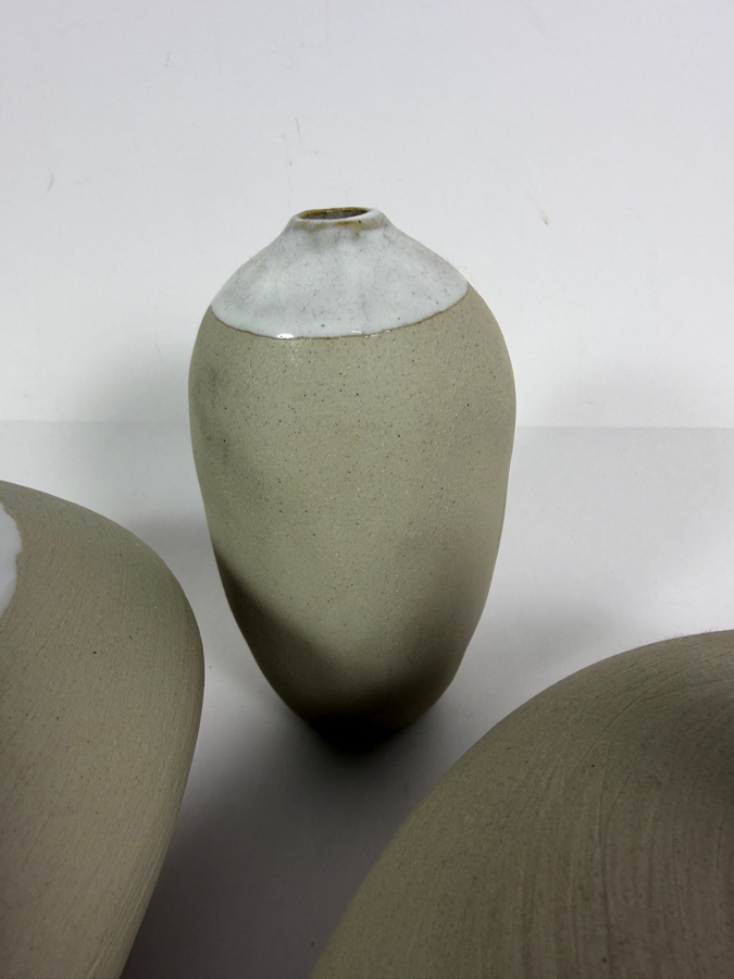 Set of (3) Ceramic Vases 4'H - 6'H [Photo 6]