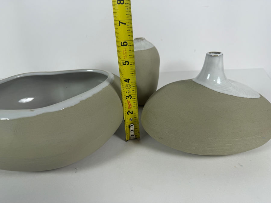 Set of (3) Ceramic Vases 4'H - 6'H [Photo 7]