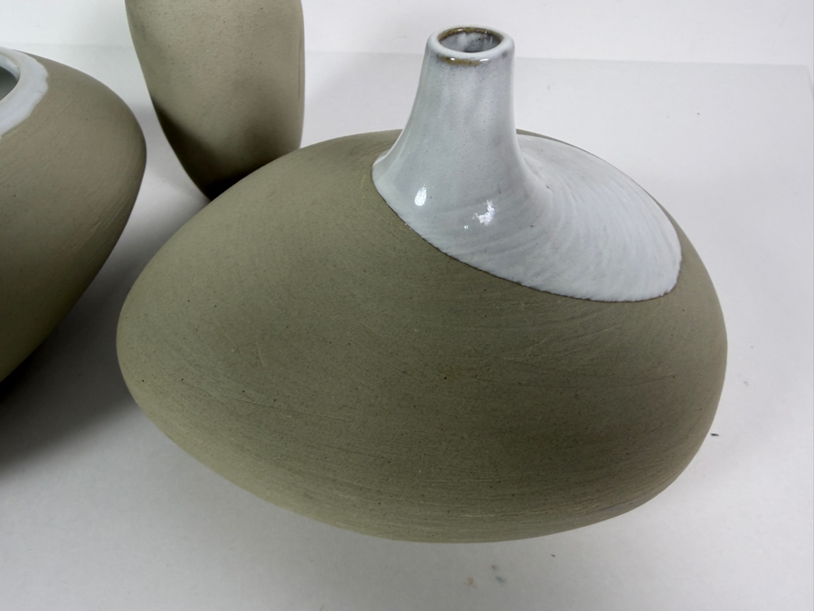Set of (3) Ceramic Vases 4'H - 6'H [Photo 4]