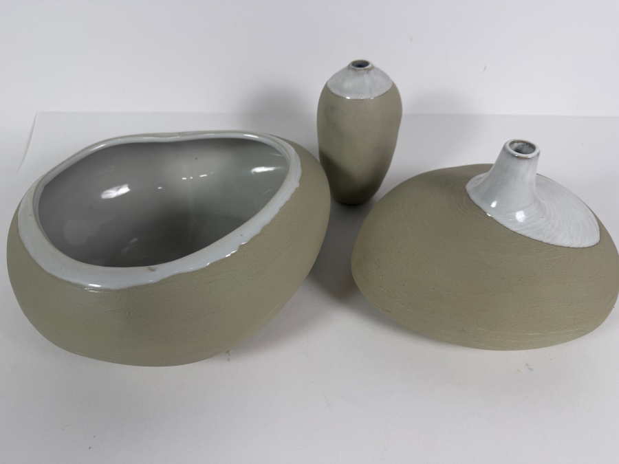 Set of (3) Ceramic Vases 4'H - 6'H [Photo 2]