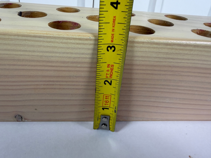 Wooden Aglow Candle Holder 24'W X 3'D X 3'H with Collection of Yummi Taper Candles in Various Colors and Sizes [Photo 8]