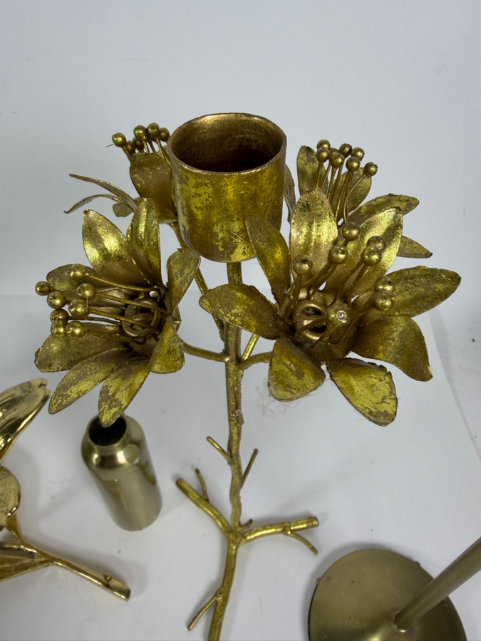 Collection of Gold-Tone Metal Candle Holders [Photo 4]
