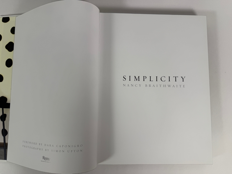 Hardcover Book Simplicity by Nancy Braithwaite Published by Rizzoli Retails $57.50 [Photo 3]