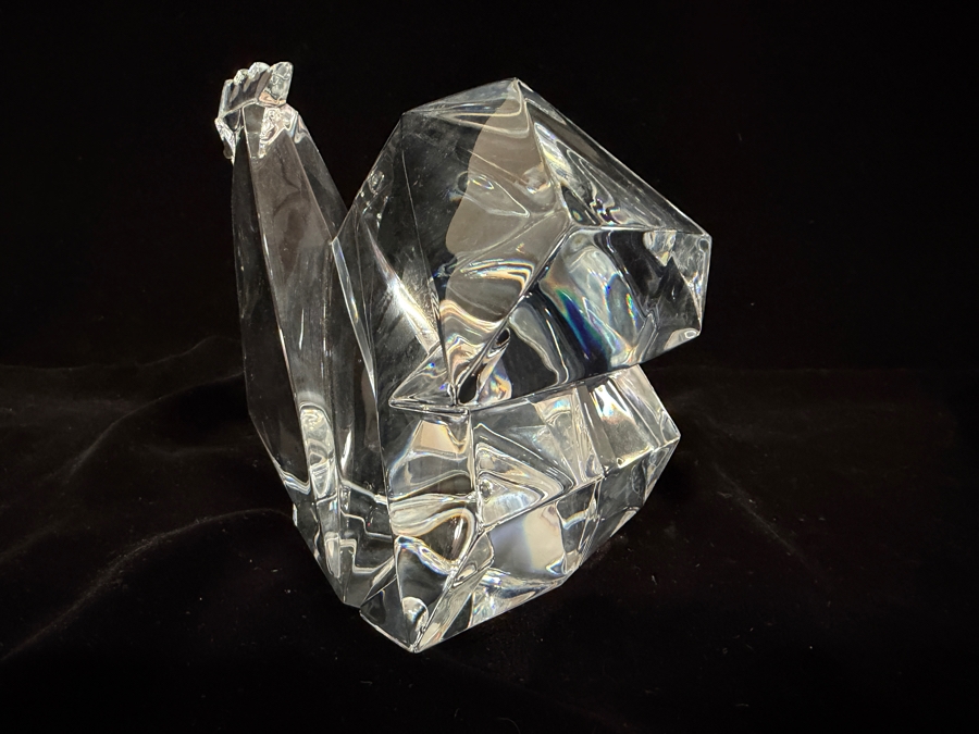 Baccarat Crystal Origami Rooster Figurine 6'W X 4.25'D X 5.25'H Retails $630 [Photo 5]